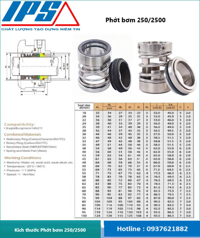 Phớt bơm 250,2500-5